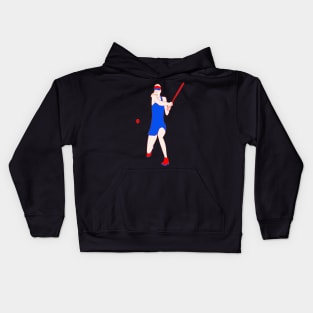 TENNIS PLAYER GIRL Kids Hoodie